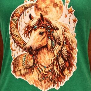 ✨ Boho Western Horse Graphic Tank Top – Size XS ✨